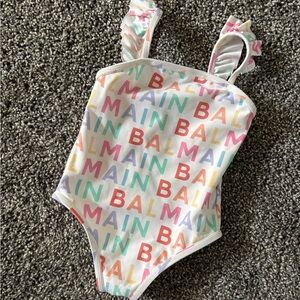 Balmain Multicolor Logo Swimsuit